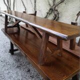 Brustalist table and 2 benches by Finnish designer Olavi Hänninen