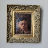 Antique oil on canvas frame, baroque gilded wood frame