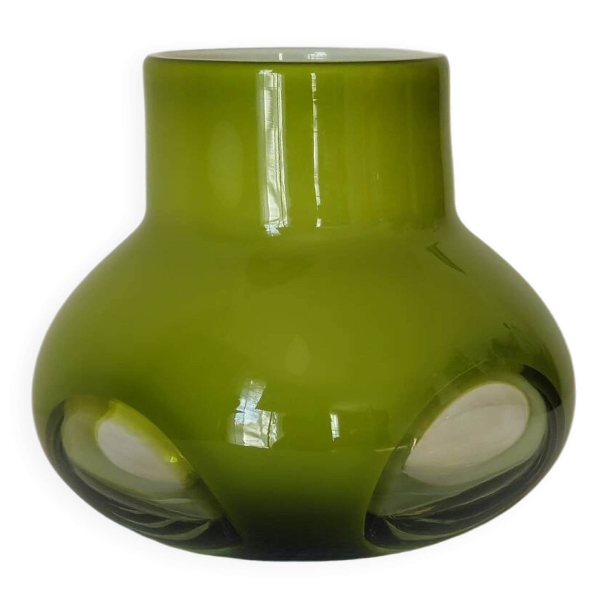 Vase en verre soufflé Space Age
