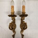 Paire d' appliques en bronze