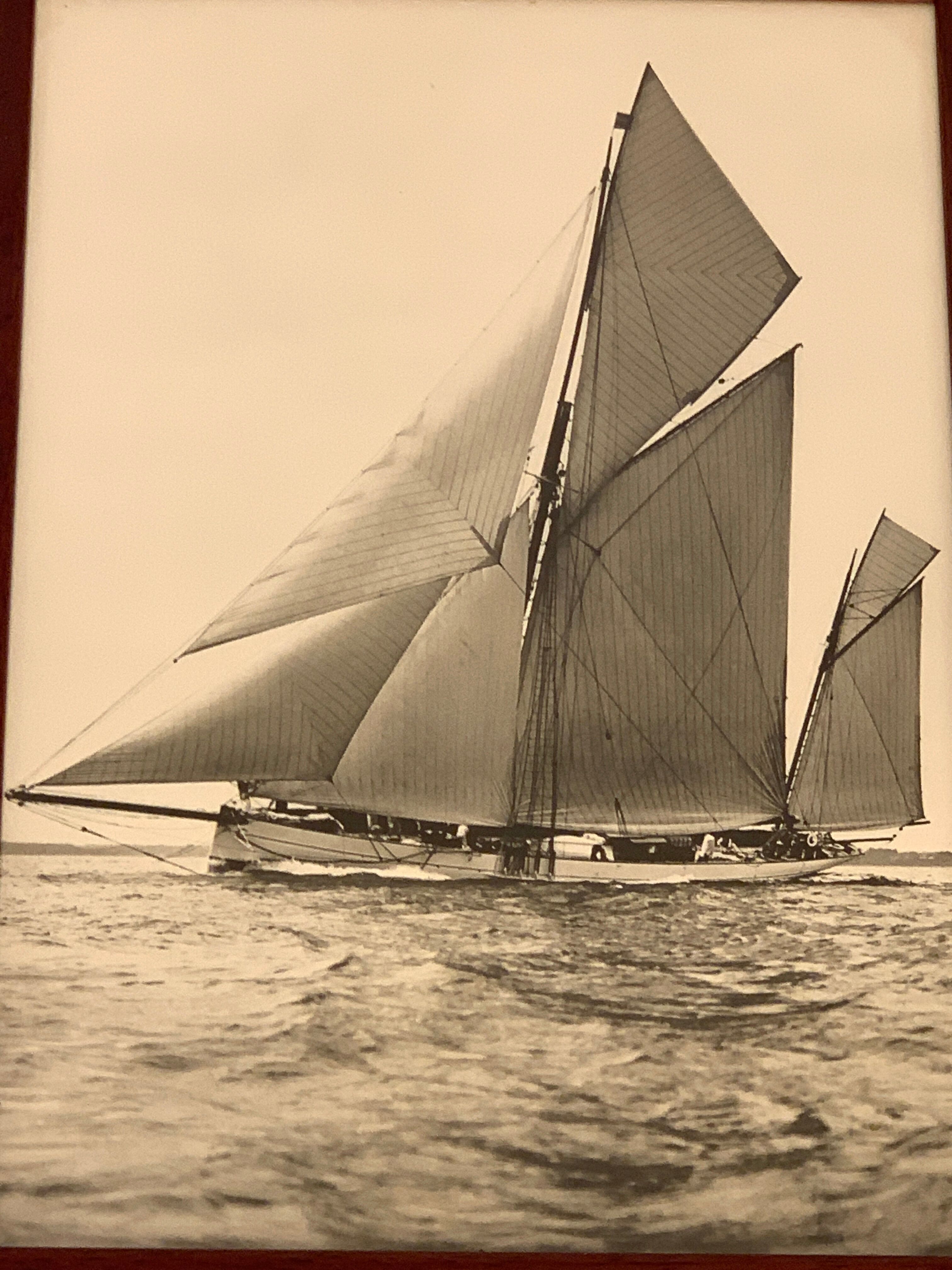 Framed photography sailboat and ocean