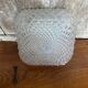 Antique Ceiling Light Sconce Molded Glass + Metal Support 70s Vintage #B791