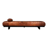 Lit de jour 'DS-80' en cuir patchwork cognac par De Sede, Suisse