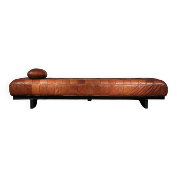 Daybed ‚DS-80‘ in Cognac Patchwork Leather by De Sede | Switzerlan