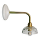 Vintage glass cut lampshade wall light - tableware collection -