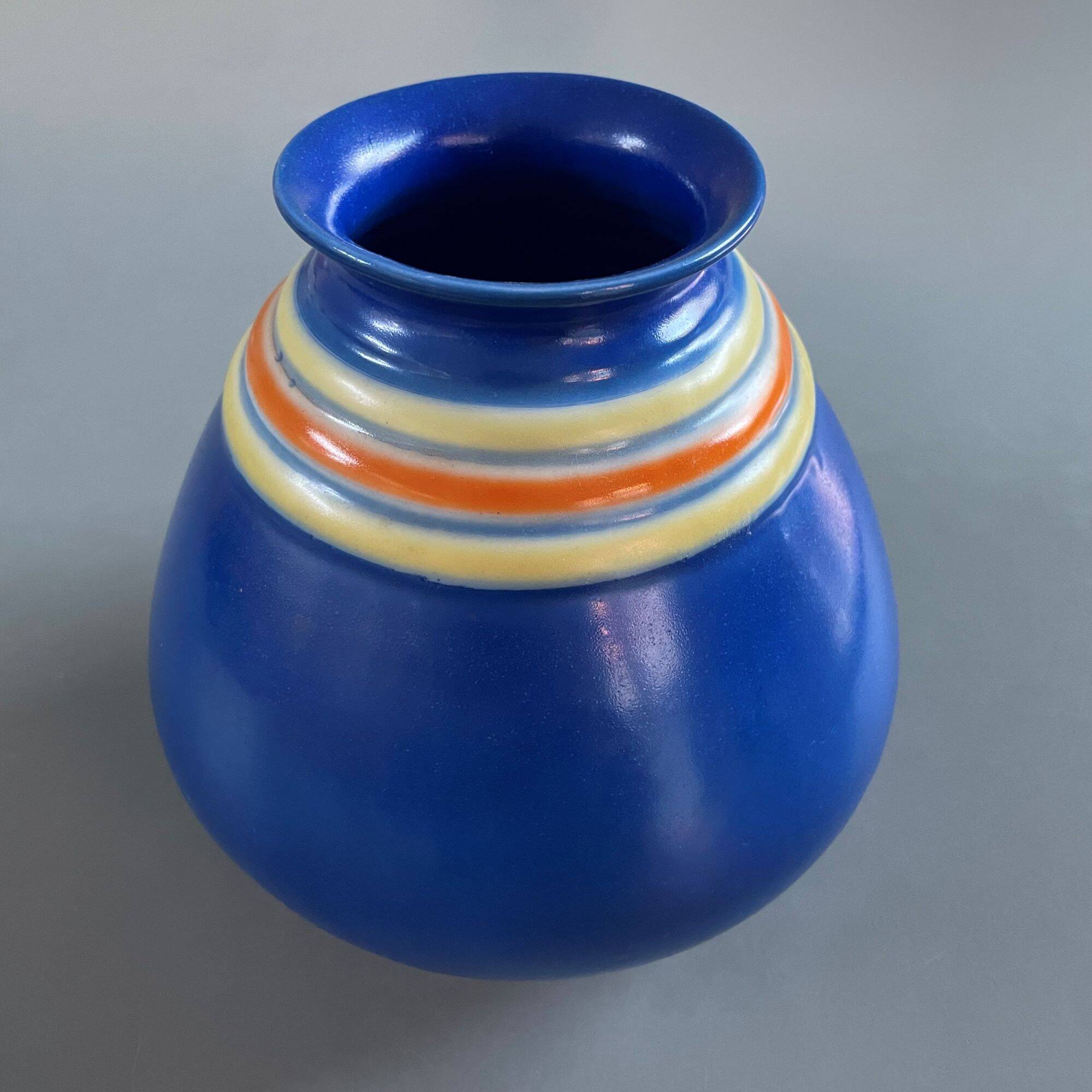 Glazed stoneware, ceramic vase, Art Deco style, Mosa Maastricht