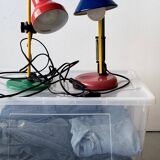 Color block table lamp