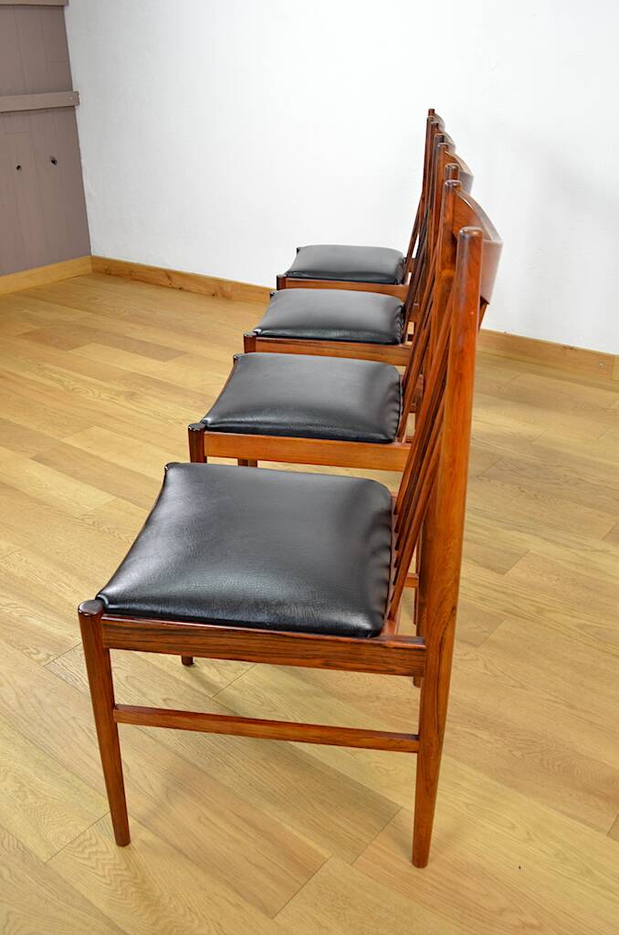 4 Danish Rosewood Chairs from Rio Arne Vodder 1960