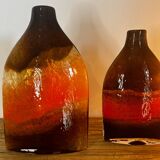Pair of blown glass vases