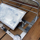 Wall coat rack / 50s chrome cloakroom