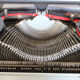 Machine à écrire vintage Hermès Media 3 vert menthe Rare