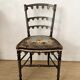 Antique chair napoleon III tapestry and painted wood