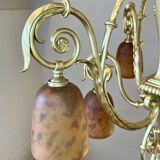 Art Deco tulip chandelier Daum