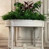 Painted carved wooden planter, circa 1900