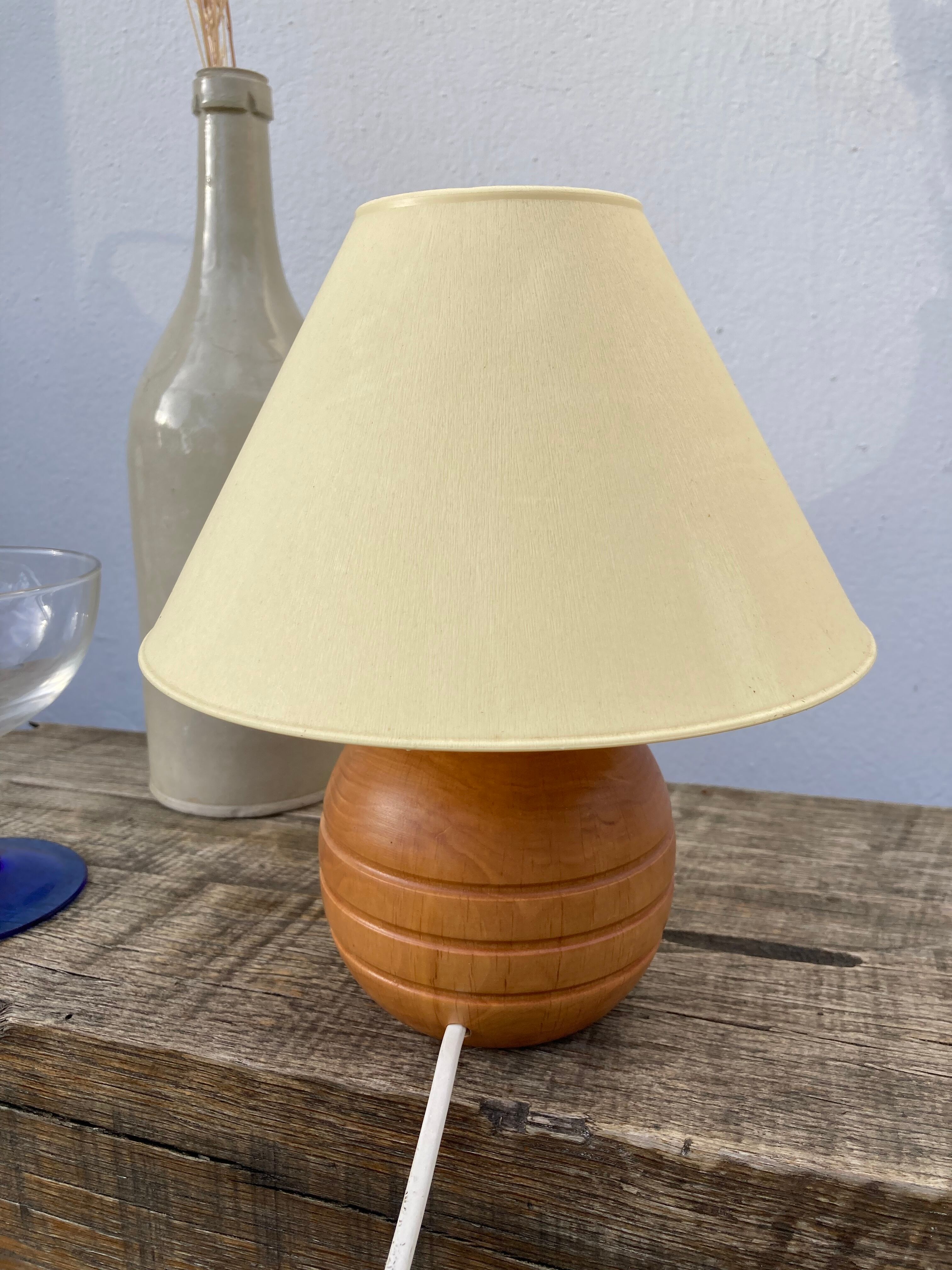 Wooden ball lamp 80s