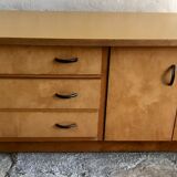 Cabinet low sideboard 1940-1960's in blond wood
