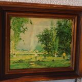 Ensemble 2 tableaux vintage martelés