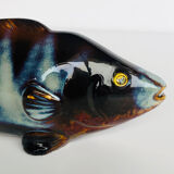 2 fish in glazed ceramic vintage