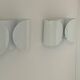 Pair of vintage Foglio wall lamps, white, Tobia Scarpa for Flos Italy