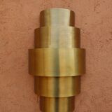 Art Deco rounded brass wall light