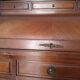 Antique wooden drop-leaf secretary, Louis XVI style.