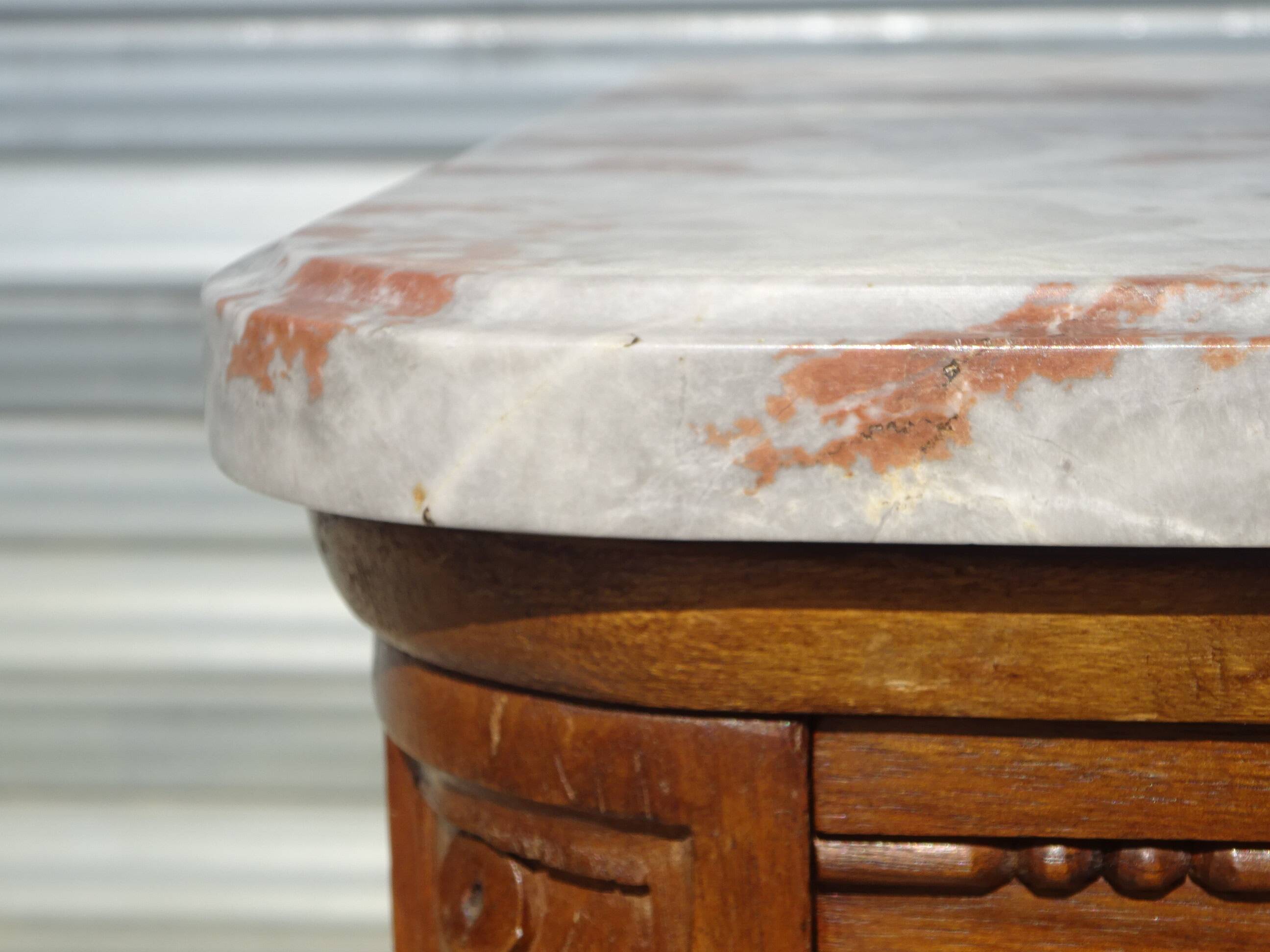 Art Deco walnut sideboard with marble top