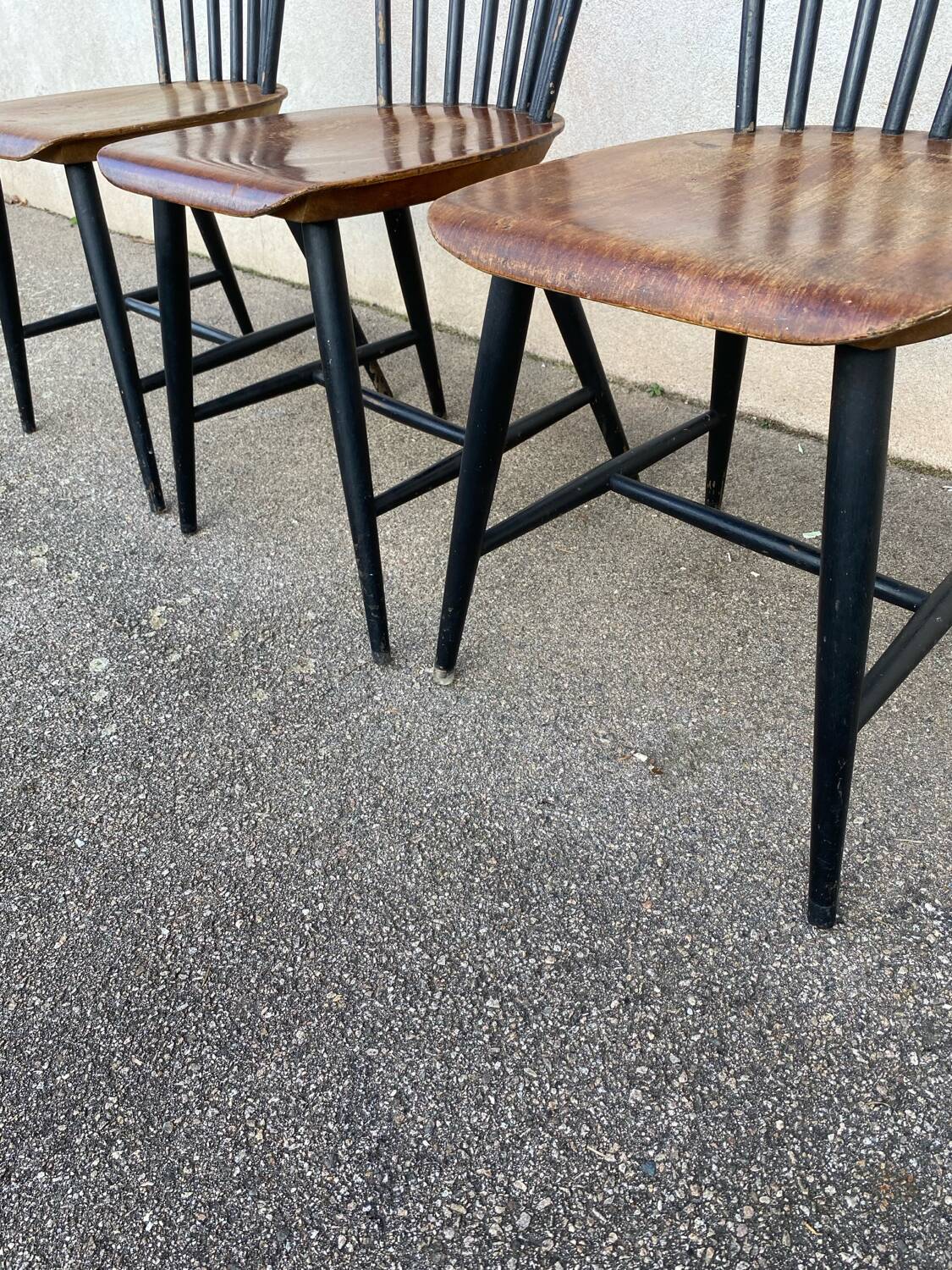 Trio of tapiovaara style chairs