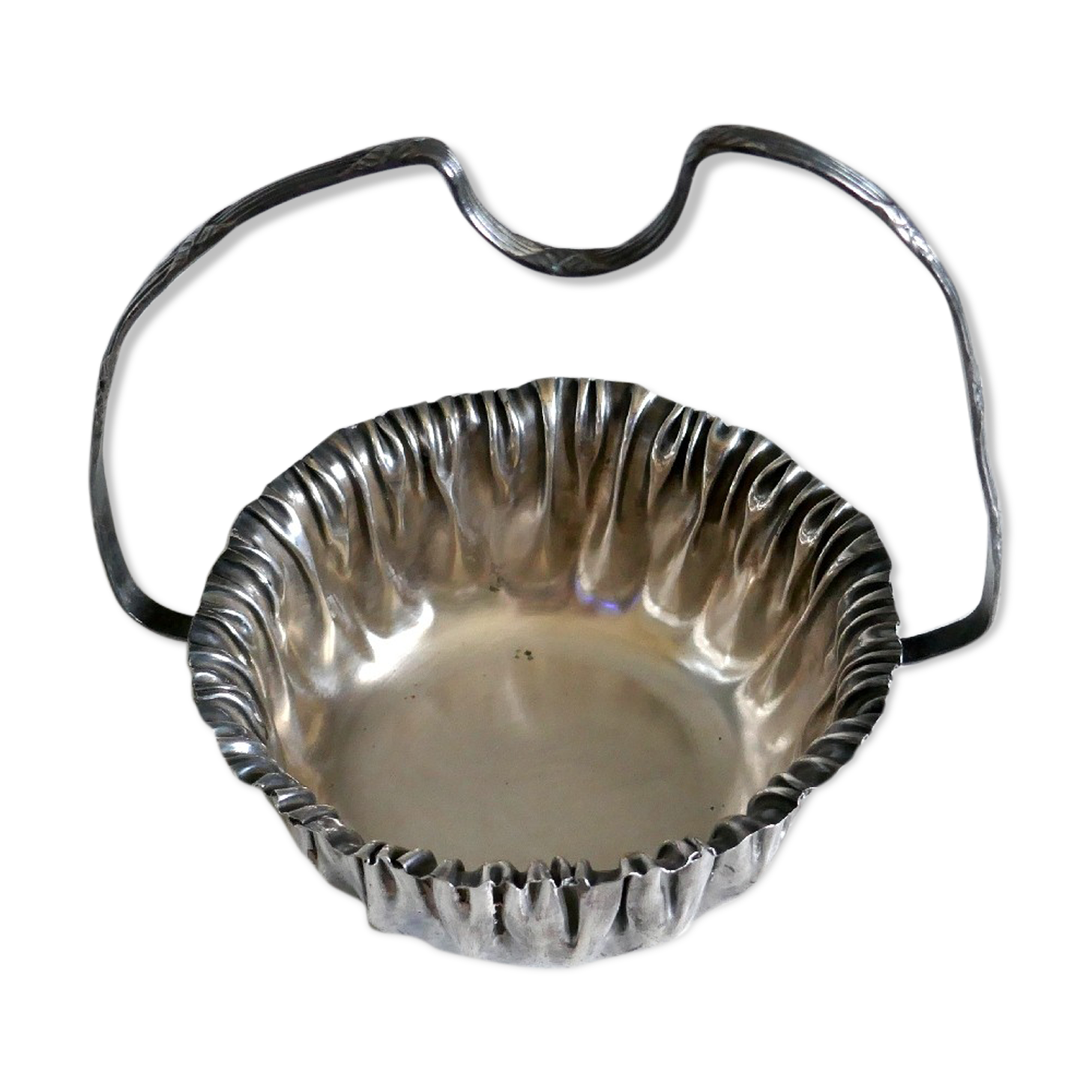 Silver metal basket