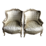 Two Louis XV style armchairs