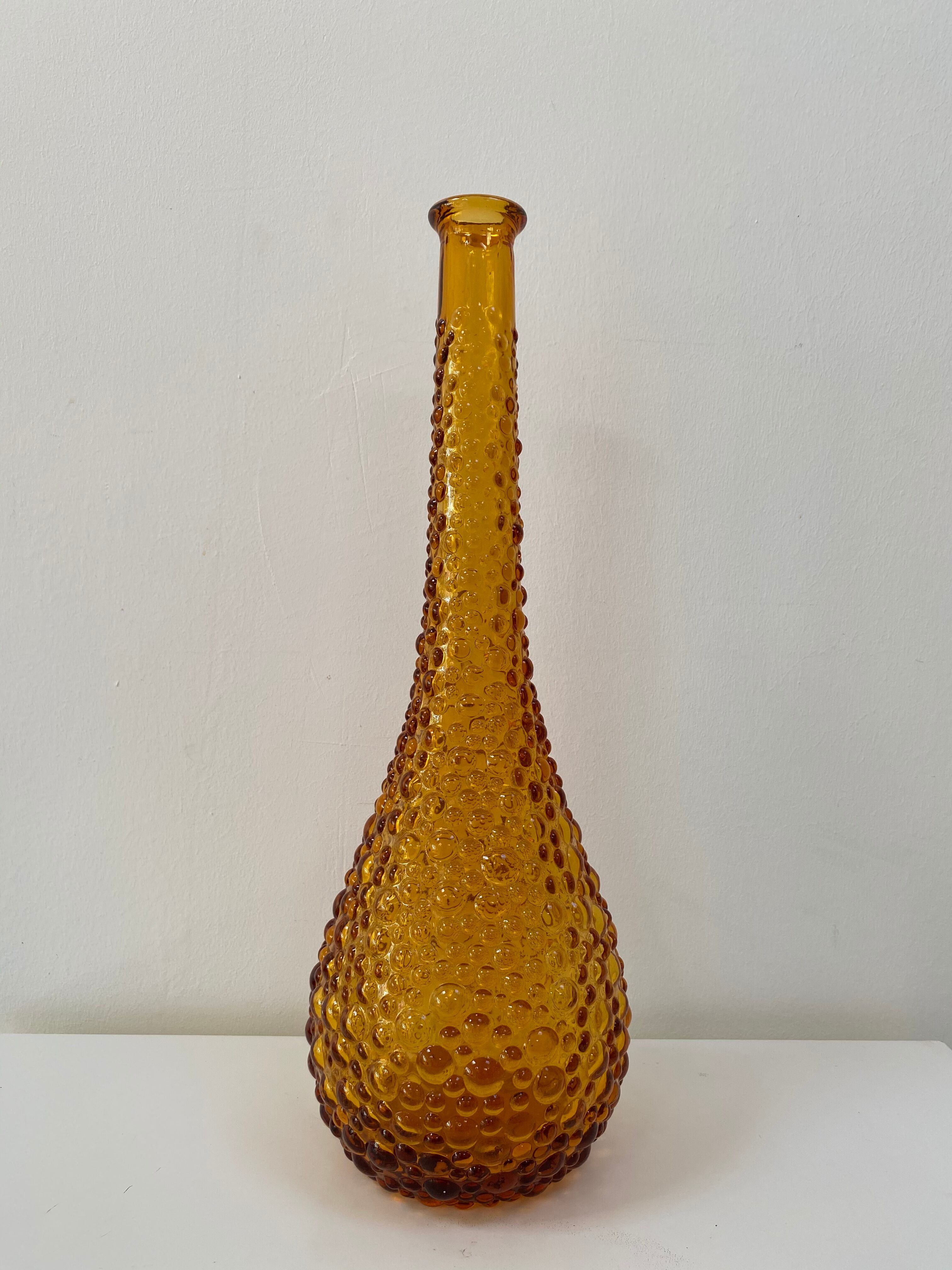 Carafe ambrée italienne d’Empoli