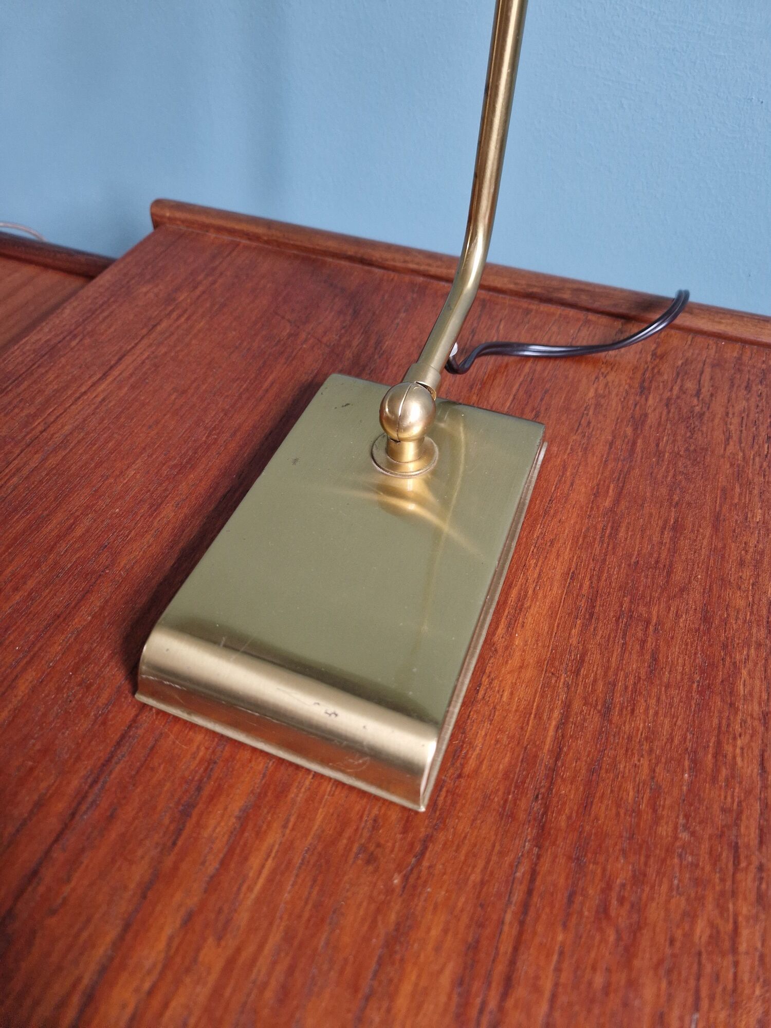 Pair of brass desk/piano lamps, 1950s-60s