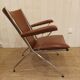 Leatherette folding armchair