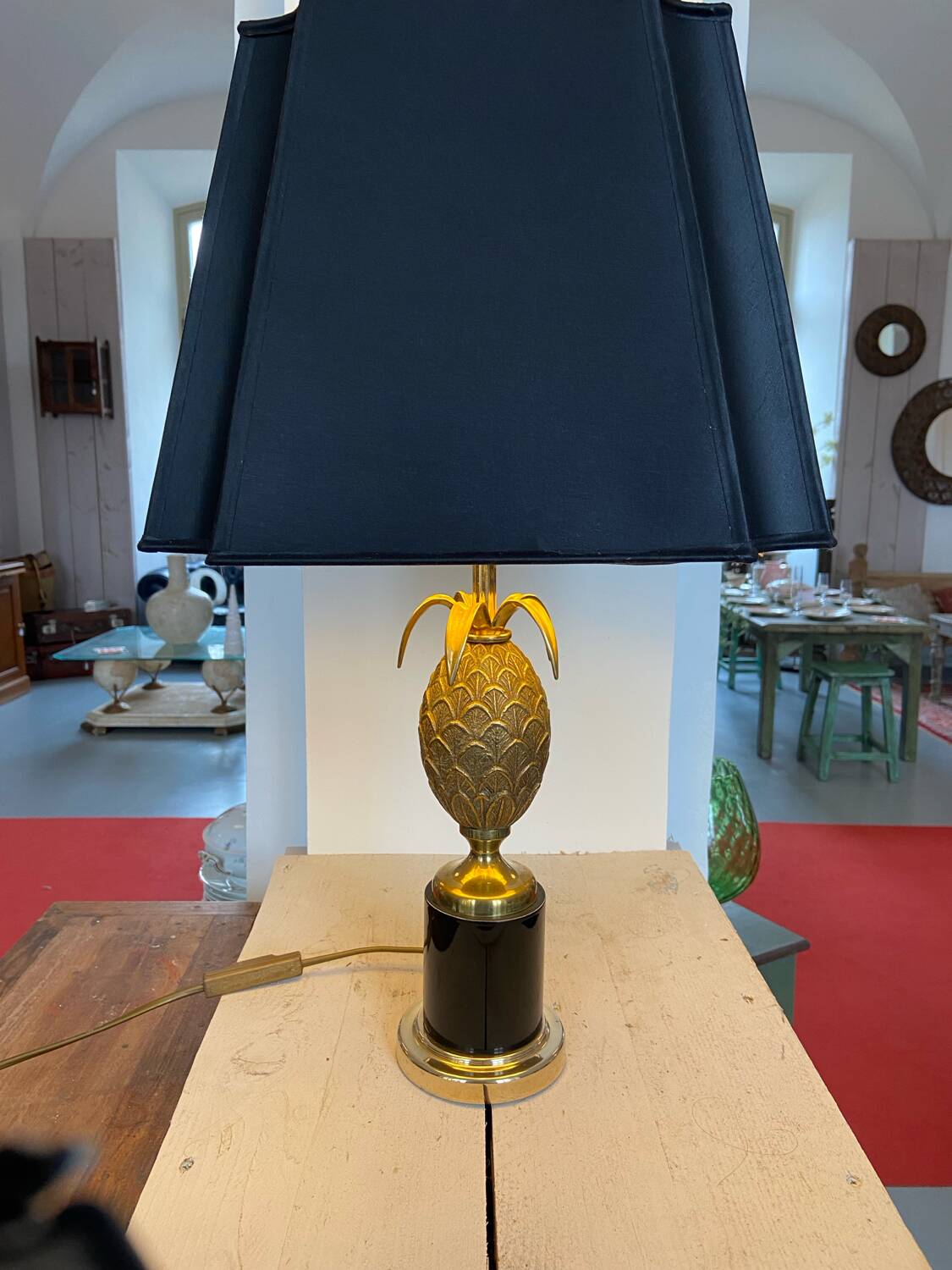 Lampe ananas « Hollywood Regency »