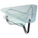 Brushed metal and smoked glass coffee table from the 1970s
