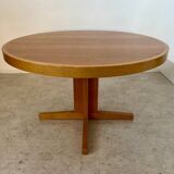 Vintage 70s Scandinavian design oak extendable table