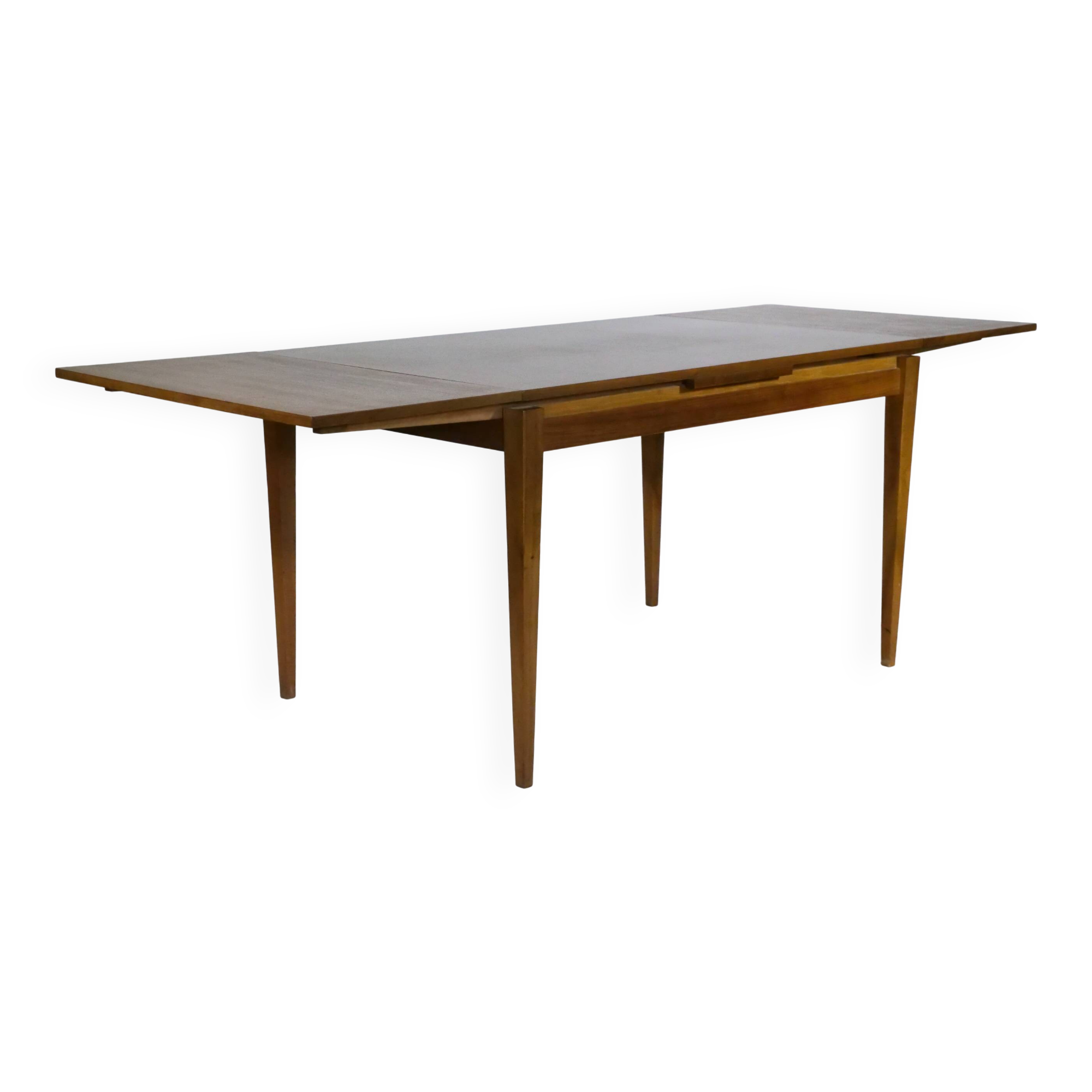Extendable vintage dining table, walnut, 1960s