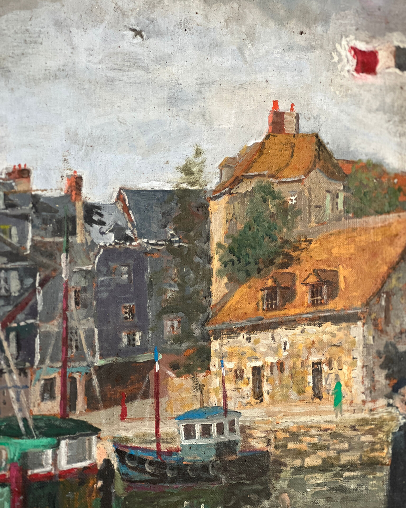 Huile sur toile Honfleur