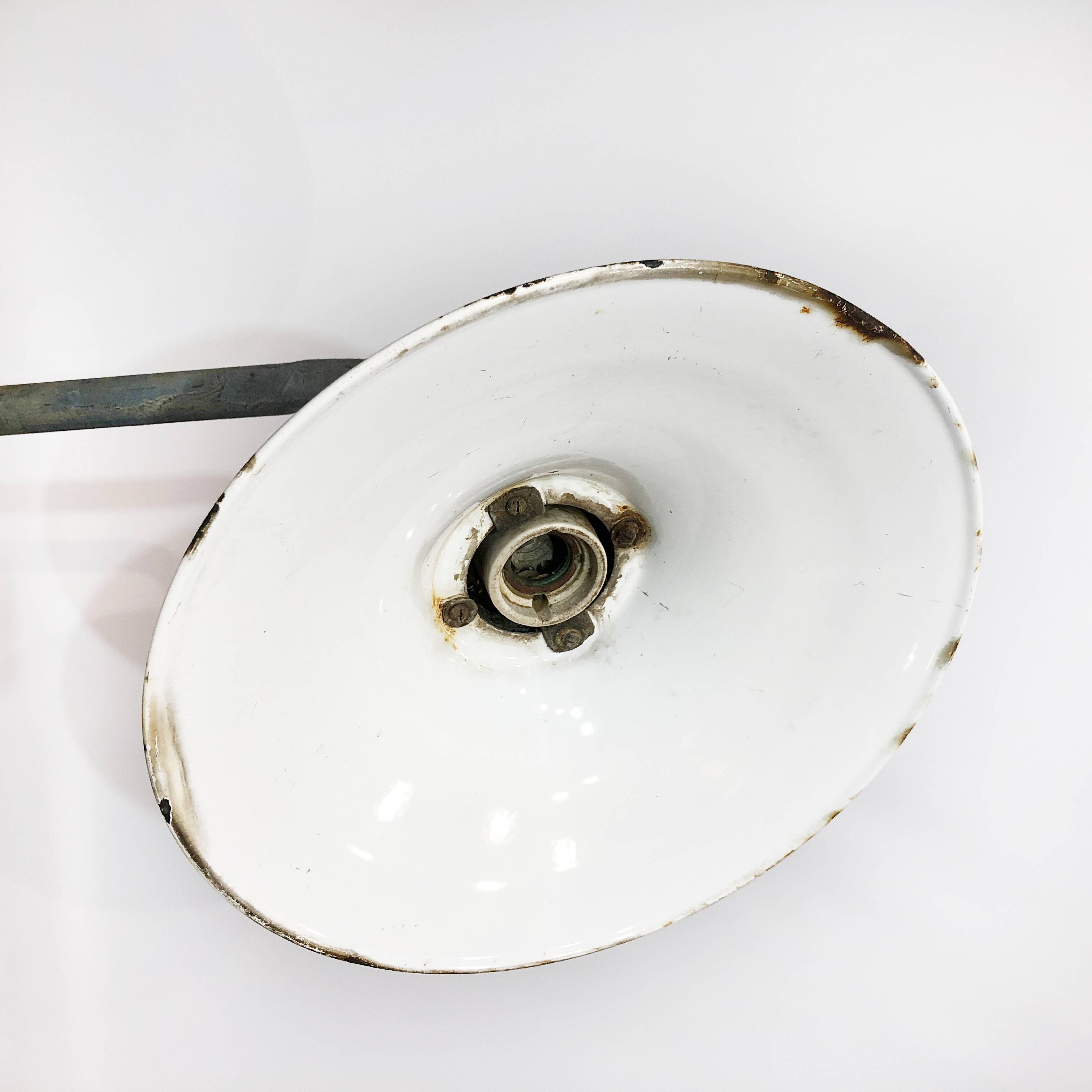 Large Greek Industrial Army Wall Light 1  1950s