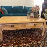Antique solid wood farmhouse coffee table