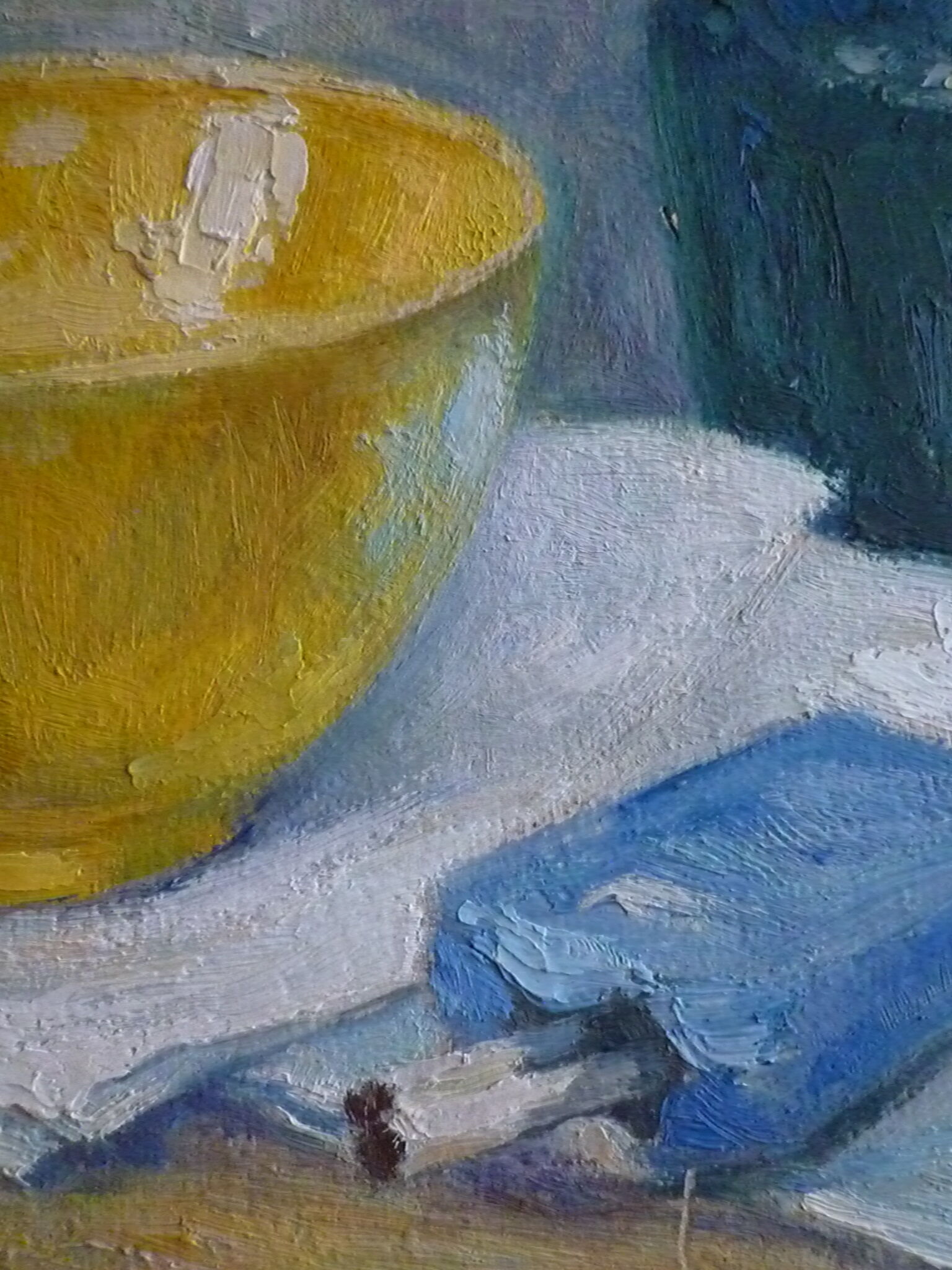 Oil painting on still life panel