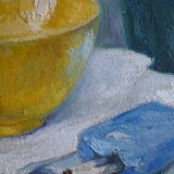 Oil painting on still life panel
