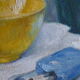 Oil painting on still life panel