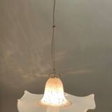 Suspension en verre de Murano blanc, marque La Murrina, Italie, années 1980