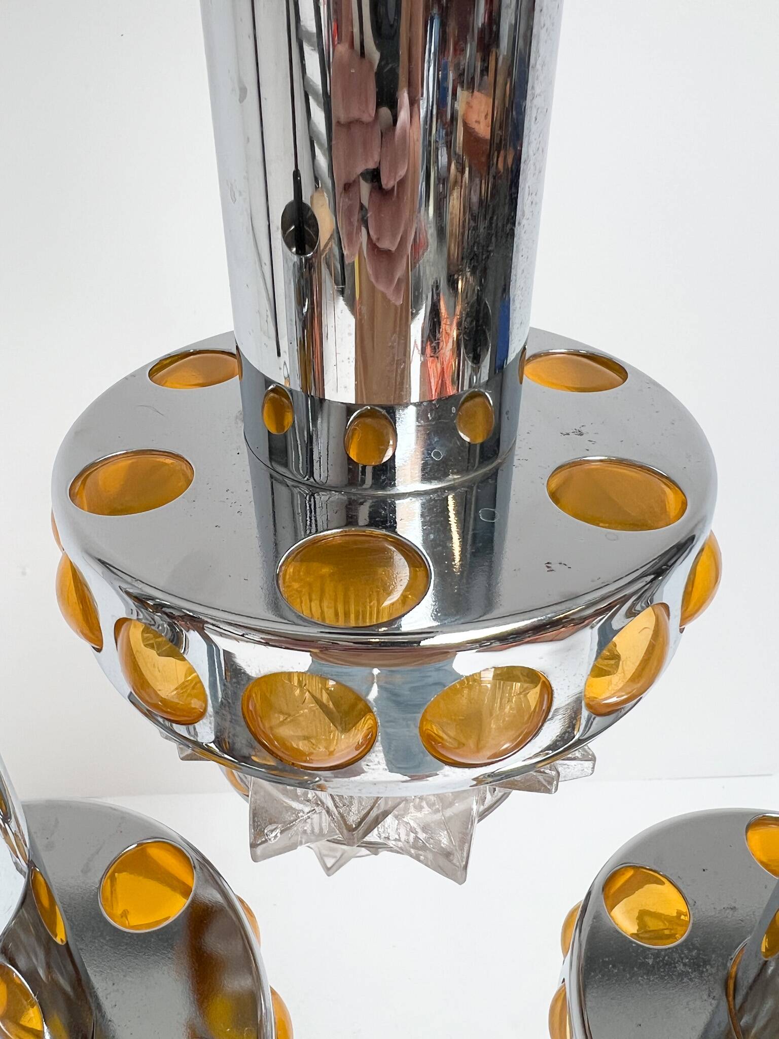 Solid Cascade chandelier with 4 lights, 1970s