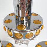 Lustre Cascade massif à 4 lumières, années 1970