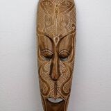 Hand carved wooden African tribal mask