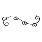 Wrought iron coat rack
