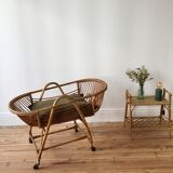 Cradle baby rattan
