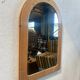 Vintage Large Pine Wooden Mirror, Sweden 1970's