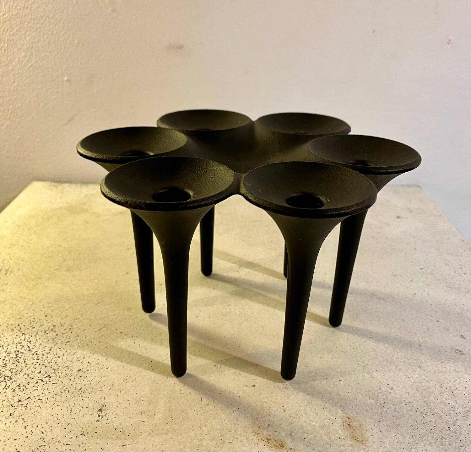 Cast Iron Candle Holder "Hornblower" by Christel & Christer Holmgren